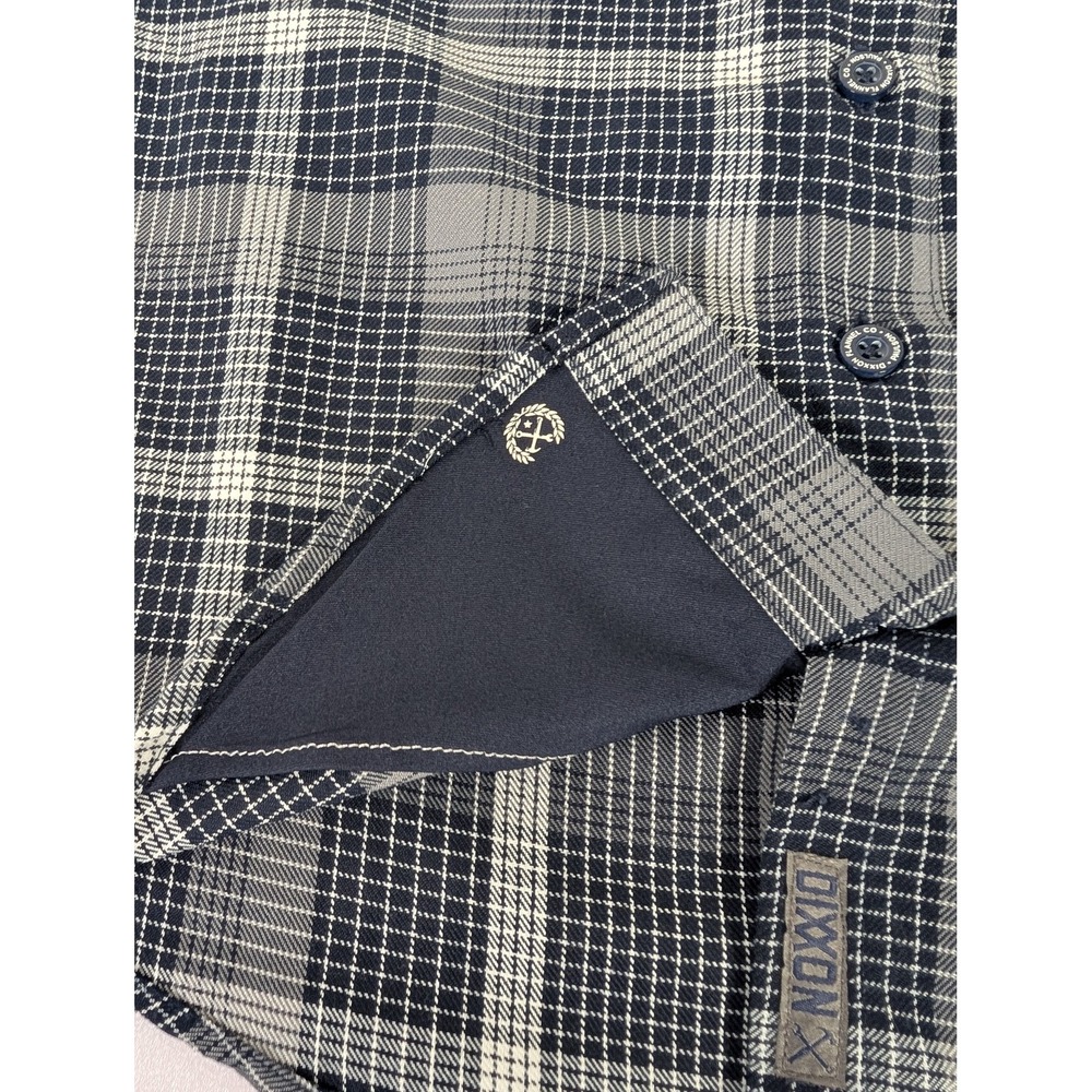 Dixxon Flannel Shirt Womens Small Gray Black Paulson Plaid D-Tech Button Up Logo - Picture 10 of 15